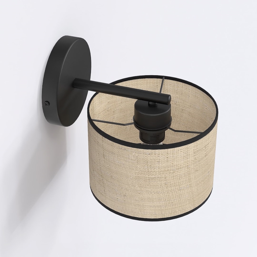 ECO fali lámpa 1xE27/15W/230V bézs/rattan