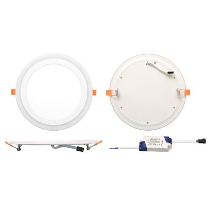 LED Beépíthető lámpa DUO LED/12W/230V + LED/4W