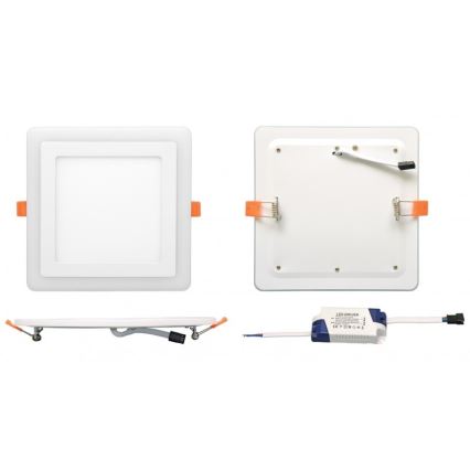 LED Beépíthatő lámpa DUO LED/18W/230V + LED/6W
