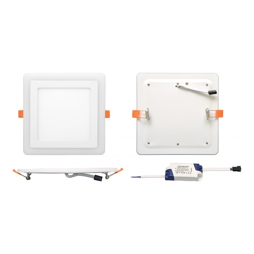 LED Beépíthatő lámpa DUO LED/18W/230V + LED/6W