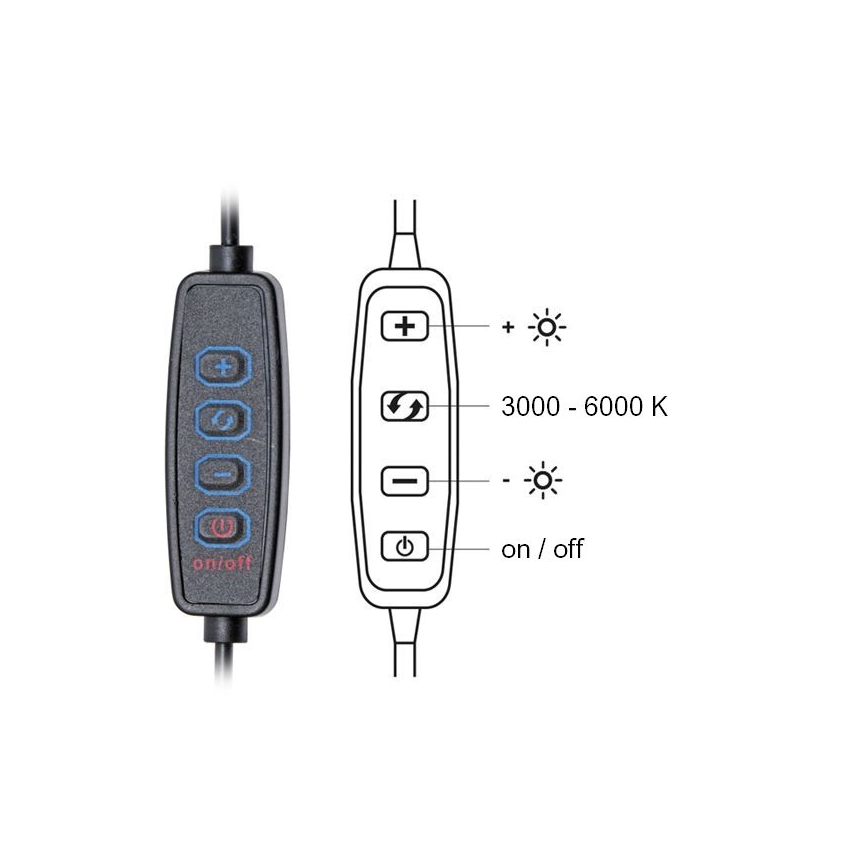 LED Dimmelhető asztali lámpa LIPA LED/10W/230V 3000-6000K fekete
