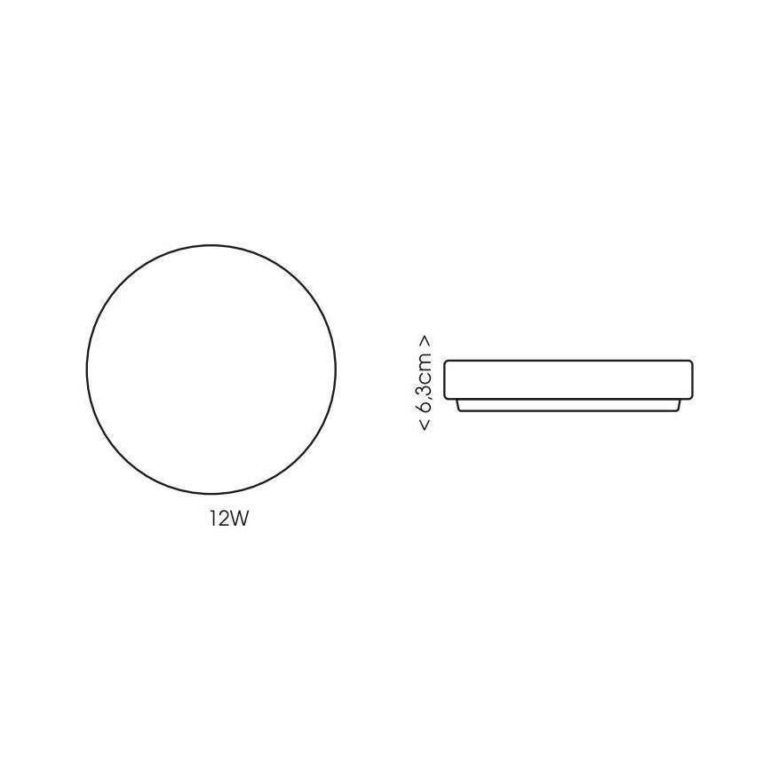 LED Fürdőszobai mennyezeti lámpa LIRA LED/12W/230V 4000K átm. 24 cm IP44