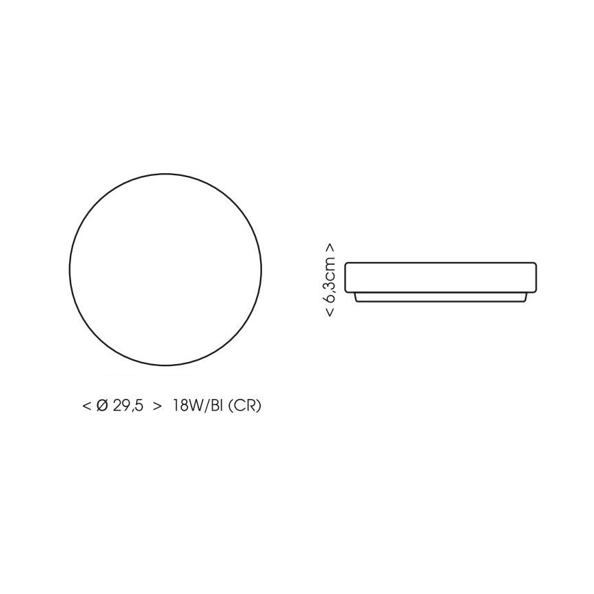 LED Fürdőszobai mennyezeti lámpa LIRA LED/18W/230V 4000K átm. 29,5 cm IP44 fehér