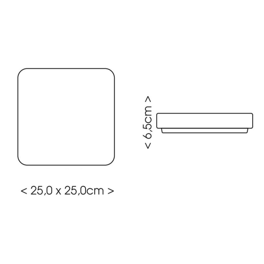 LED Fürdőszobai mennyezeti lámpa LUKY LED/12W/230V 4000K 25x25 cm IP44 fehér