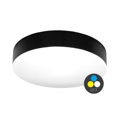 LED Fürdőszobai mennyezeti lámpa MAKARON LED/24W/230V 3000/4000/6000K átm. 30 cm IP44 fekete