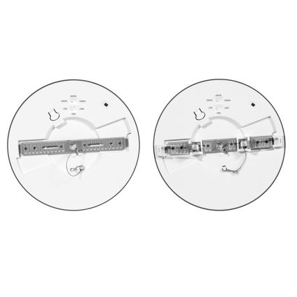 LED Dimmelhető beépíthető lámpa érzékelővel LEXA LED/12/18/24W/230V 3000/4000/6000K átm. 30 cm fekete