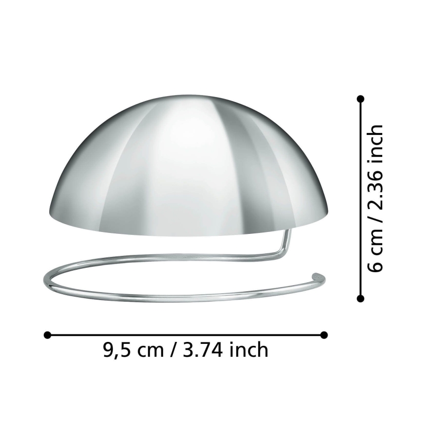 Eglo 11907 - Dekoratív gömbsapka izzóhoz G95 fényezett króm