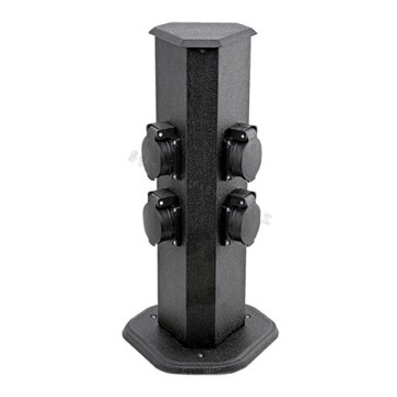 EGLO 22455 - Kültéri konnektor oszlop PARK 4 fekete IP44