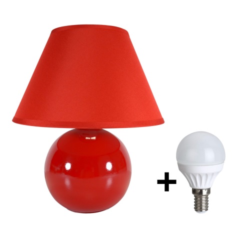 Eglo 23876 - LED Asztali lámpa TINA 1xE14/5W/230V piros