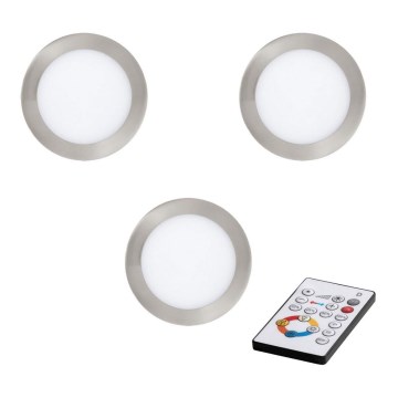 Eglo - 3 darabos készlet dimmelhető LED beépíthető lámpa TINUS LED/11W/230V + távirányító