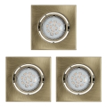 Eglo - 3 darabos LED beépíthető lámpatest IGOA 1xGU10/5W/230V