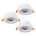 Eglo - 3 darabos LED beépíthető lámpatest LED/4,8W/230V fehér