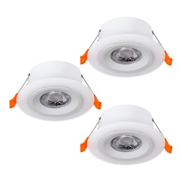 Eglo - 3 darabos LED beépíthető lámpatest LED/4,8W/230V fehér