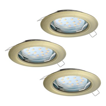Eglo - 3 darabos LED süllyesztett mennyezeti lámpatest szett PENETO 1xGU10-LED/3W/230V