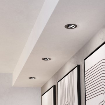 Eglo - 3 darabos szett dimmelhető beépíthető LED lámpatest LED/6,4W/230V átm. 8,8 cm fekete