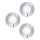 Eglo - 3 darabos szett FUEVA LED fürdőszobai süllyesztett lámpa LED/2,8W/230V IP44 fényes króm, átmérő 8,5 cm