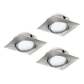 Eglo - 3 darabos szett PINEDA beépíthető mennyezeti LED lámpatest LED/4,9W/230V