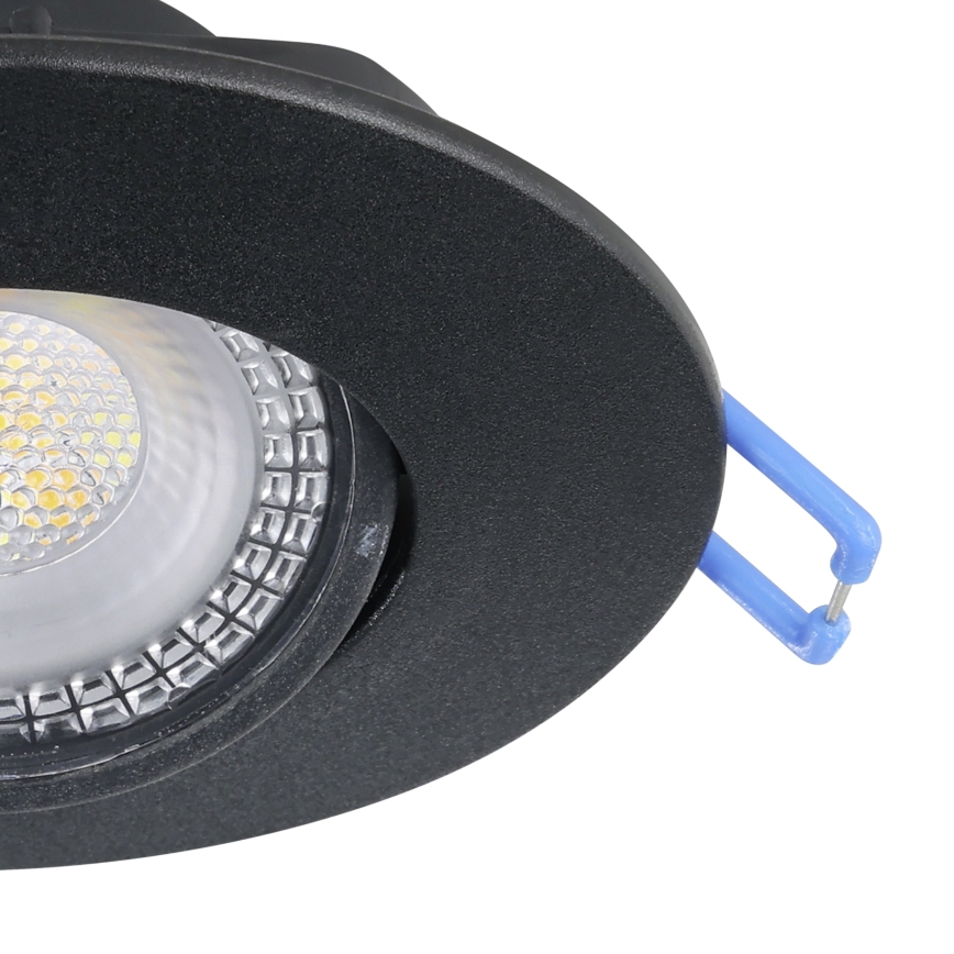 Eglo - 5 darabos LED beépíthető lámpatest LED/4,9W/230V 2700/4000/6500K átm. 9 cm fekete