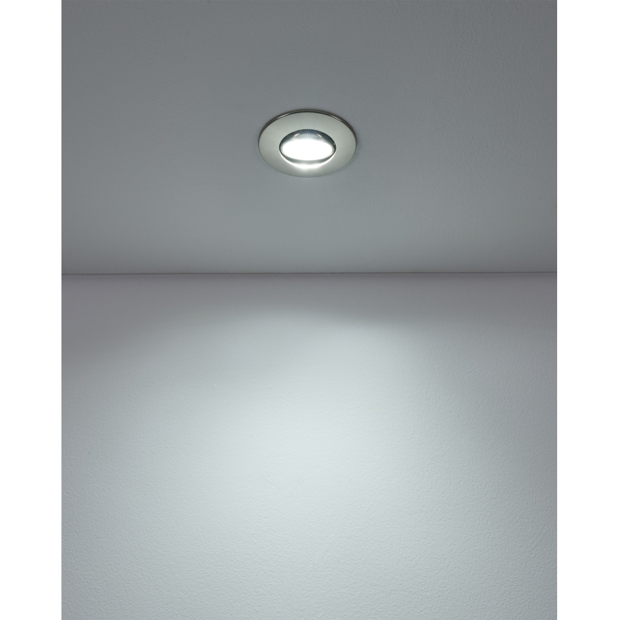 Eglo - 3 darabos LED beépíthető mennyezeti lámpa LED/4,9W/230V 2700/4000/6500K Ø 9 cm matt króm