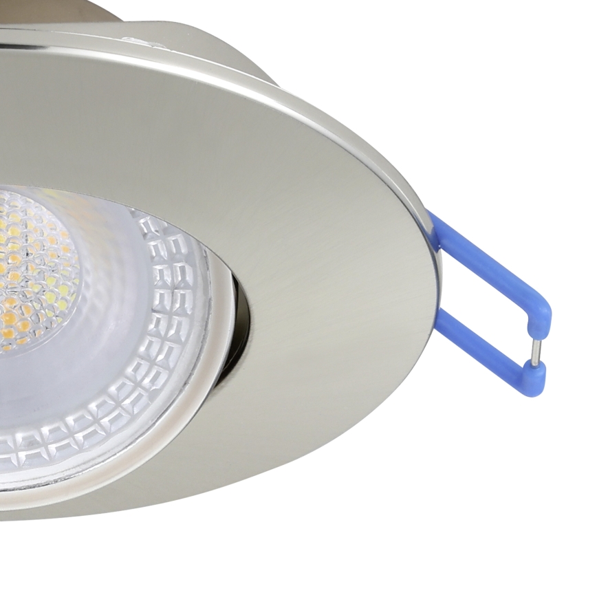 Eglo - 3 darabos LED beépíthető mennyezeti lámpa LED/4,9W/230V 2700/4000/6500K Ø 9 cm matt króm
