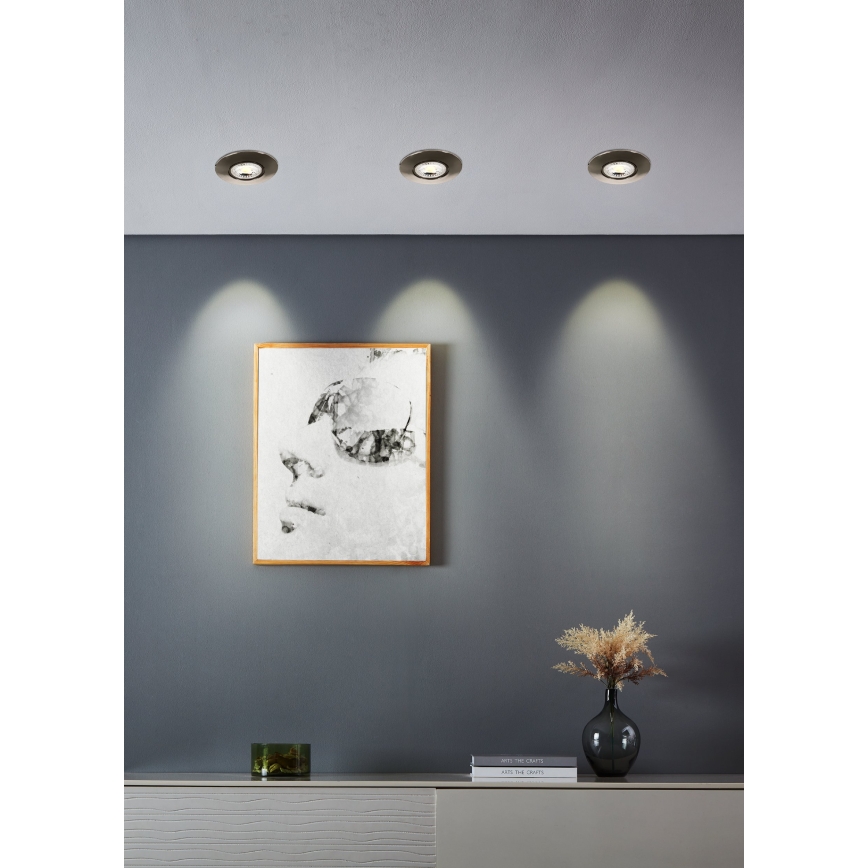 Eglo - SZETT 5x LED beépíthető mennyezeti lámpa LED/4,9W/230V 2700/4000/6500K átm. 9 cm matt króm