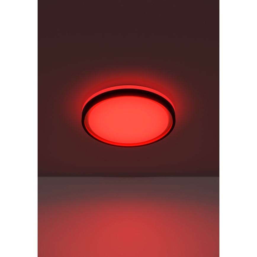 Eglo 300684 - LED RGBW dimmelhető mennyezeti lámpa MALERAMARA-Z LED/14W/230V 2700-6500K átm. 35,7 cm fekete/arany + távirányító