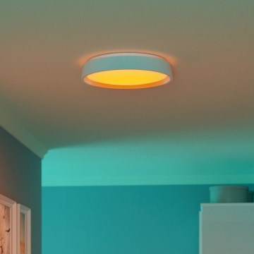 Eglo 300686 - LED RGBW fényerőszabályozható mennyezeti lámpatest MASSIGNANO-Z LED/18,5 W/230 V 2700-6500 K átm. 40 cm fehér + távirányító