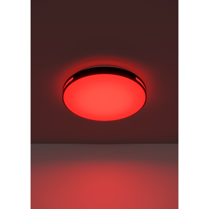 Eglo 300687 - LED RGBW fényerőszabályozható mennyezeti lámpatest MONTEGRANARO-Z LED/18,5W/230V 2700-6500K átm. 39,4 cm fekete + távirányító