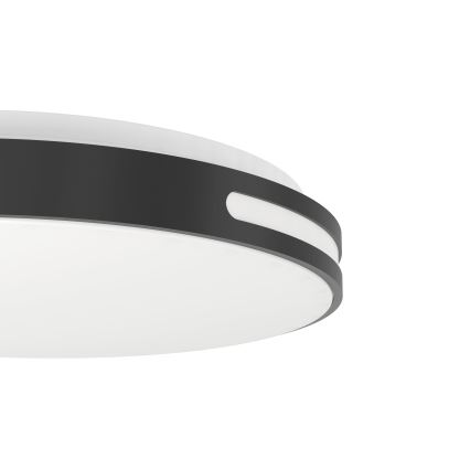 Eglo 300687 - LED RGBW fényerőszabályozható mennyezeti lámpatest MONTEGRANARO-Z LED/18,5W/230V 2700-6500K átm. 39,4 cm fekete + távirányító