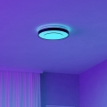 Eglo 300688 - LED RGBW fényerőszabályozható mennyezeti lámpa MONTERIGGIONI-Z LED/18,5W/230V 2700-6500K átm. 38,4 cm fekete + távirányító