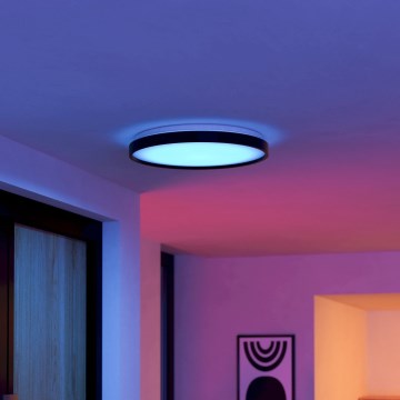 Eglo 300692- LED RGBW dimmelhető mennyezeti lámpatest MOZONCILLO-Z LED/28,3W/230V 2700-6500K átm. 48,4 cm fekete + távirányító