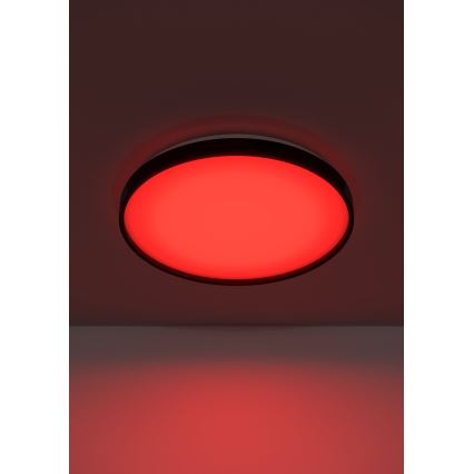 Eglo 300692- LED RGBW dimmelhető mennyezeti lámpatest MOZONCILLO-Z LED/28,3W/230V 2700-6500K átm. 48,4 cm fekete + távirányító