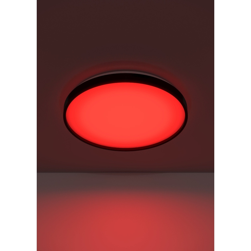 Eglo 300692- LED RGBW dimmelhető mennyezeti lámpatest MOZONCILLO-Z LED/28,3W/230V 2700-6500K átm. 48,4 cm fekete + távirányító
