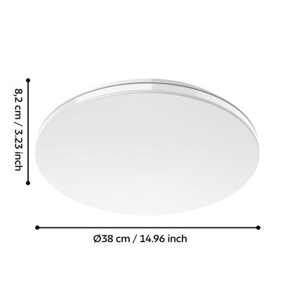 Eglo 300833 - LED RGBW dimmelhető mennyezeti lámpatest MALTIGNANO-Z LED/18,5W/230V 2700-6500K átmérő: 38 cm + távirányító