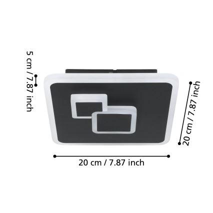 Eglo - LED Mennyezeti lámpa LED/7,8W/230V fekete