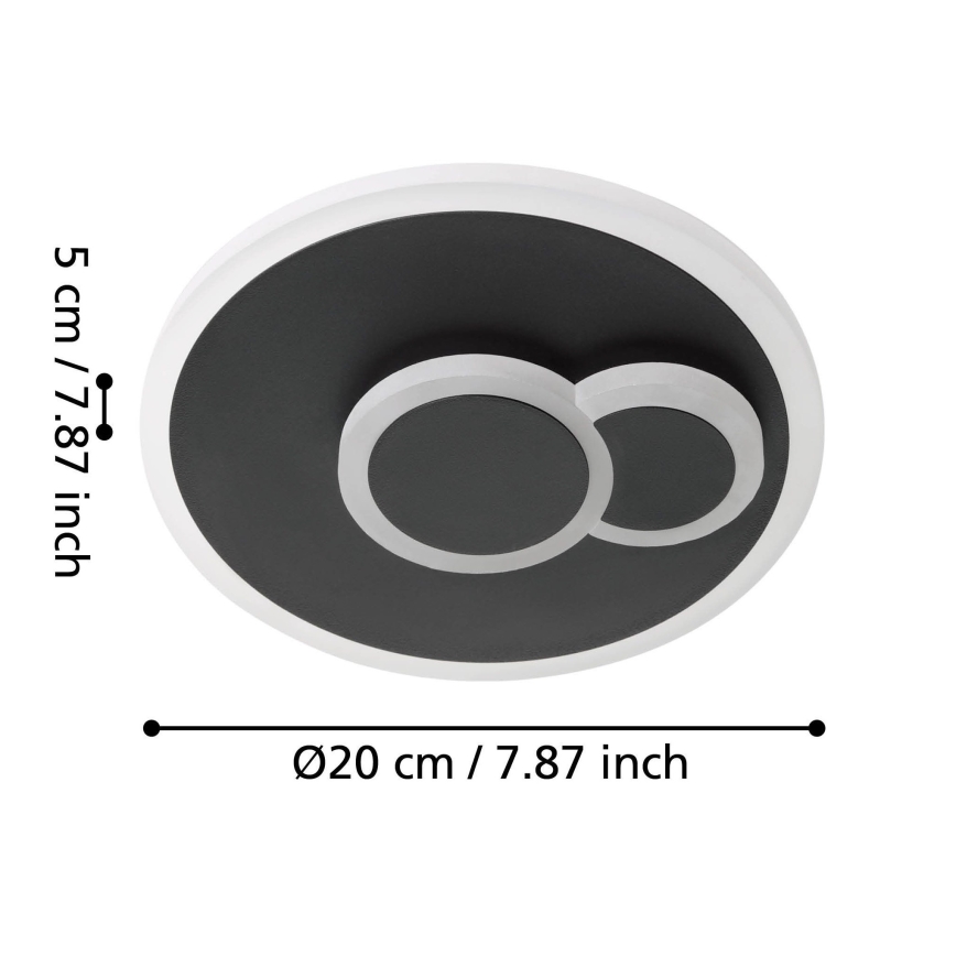 Eglo - LED Mennyezeti lámpa LED/7,8W/230V á. 20 cm fekete