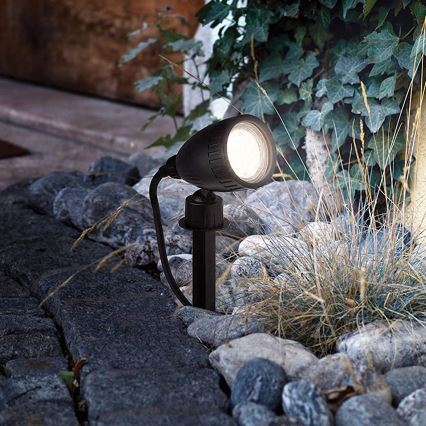 Eglo 31028 - 3 db-os RGBW LED kültéri lámpa NEMA-C 1xGU10/5W/230V 2700-6500K IP44 fekete + távirányító
