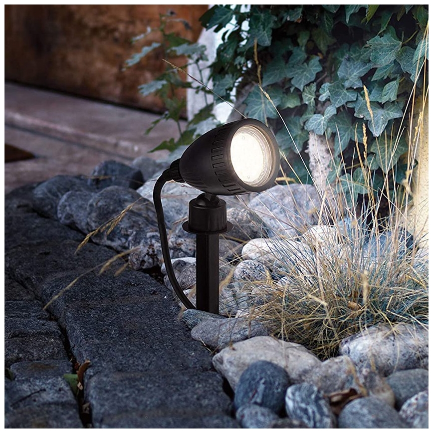 Eglo 31028 - 3 db-os RGBW LED kültéri lámpa NEMA-C 1xGU10/5W/230V 2700-6500K IP44 fekete + távirányító