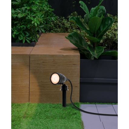 Eglo 31028 - 3 db-os RGBW LED kültéri lámpa NEMA-C 1xGU10/5W/230V 2700-6500K IP44 fekete + távirányító