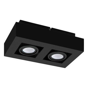 Eglo 31063 - MENDOZA LED spotlámpa 2xLED/4,7W/230V/3000K fekete