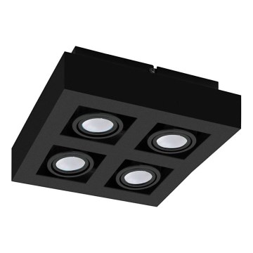 Eglo 31065 - MENDOZA LED spotlámpa 4×LED, 4,7 W, 230 V, 3000 K, fekete
