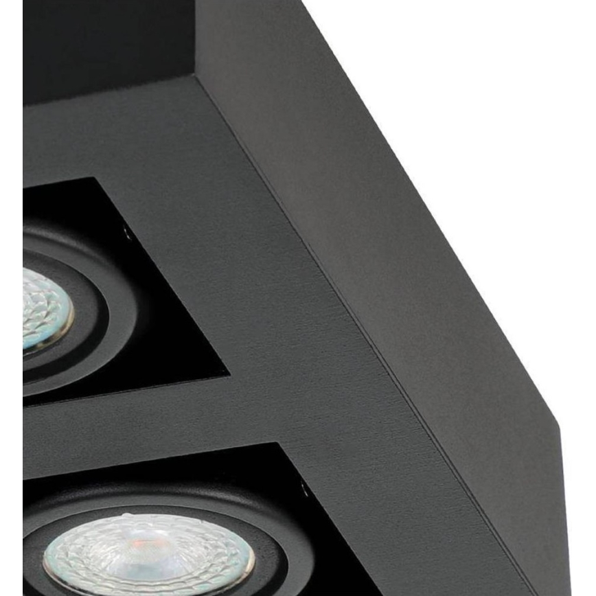 Eglo 31065 - MENDOZA LED spotlámpa 4×LED, 4,7 W, 230 V, 3000 K, fekete
