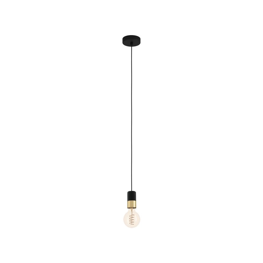 Eglo - Csillár zsinóron 1xE27/40W/230V fekete/arany