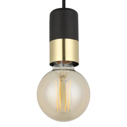 Eglo - Csillár zsinóron 1xE27/40W/230V fekete/arany
