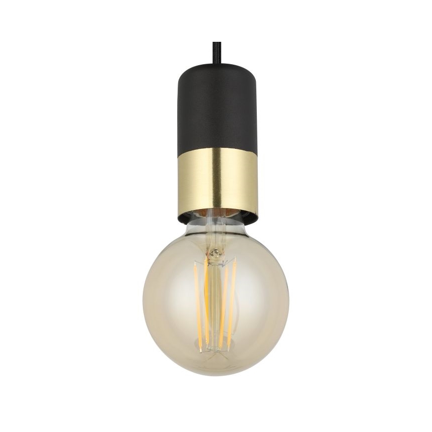 Eglo - Csillár zsinóron 1xE27/40W/230V fekete/arany