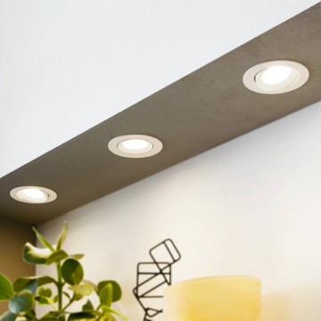 Eglo 31162 - SZETT 3x LED fényerőszabályozható beépíthető lámpatest SARTIANO LED/3,5W/230V IP23 fehér