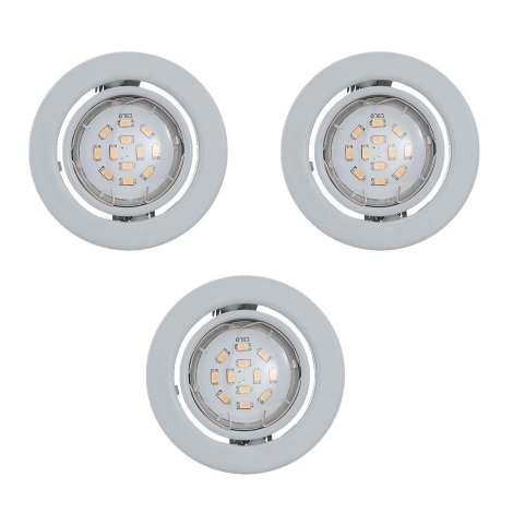 Eglo 31471 - Készlet  3x LED Beépíthető lámpa IGOA 3xGU10-LED/6W/230V