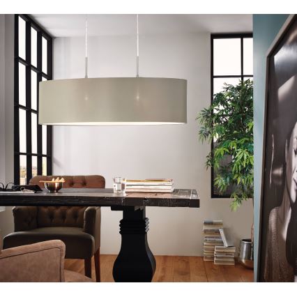 Eglo - Függeszték kábellel 2xE27/60W/230V taupe