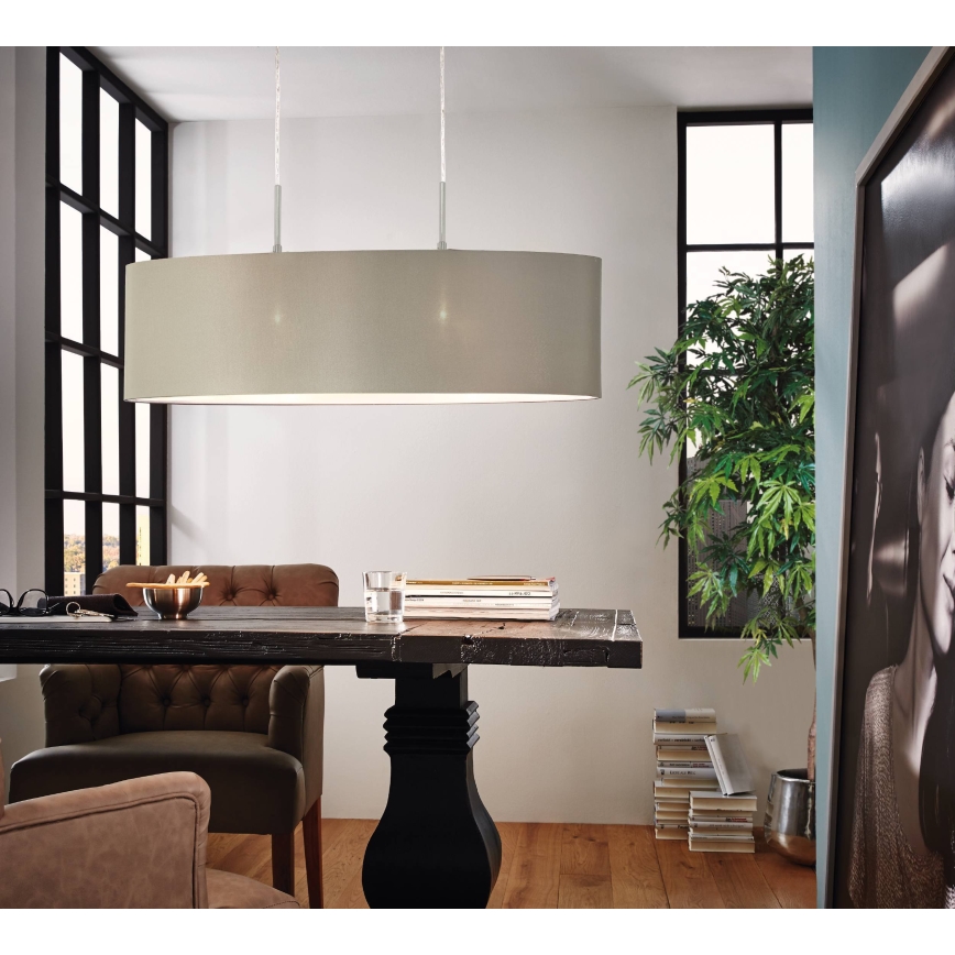 Eglo - Függeszték kábellel 2xE27/60W/230V taupe