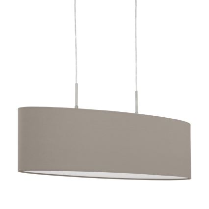 Eglo - Függeszték kábellel 2xE27/60W/230V taupe